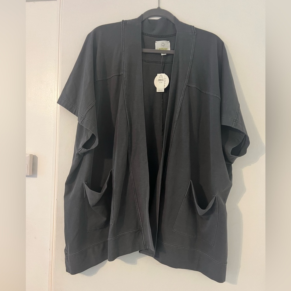 NWT Aerie Charcoal Open Front Cardigan SIZE XS/S (i115)